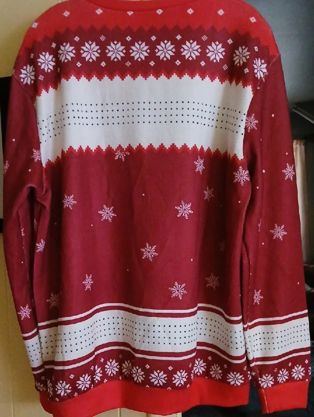 Red Graphic Holiday Trump Sweater - Unbranded
